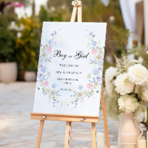 Junge oder Mädchen Pink Blue Blume Gender Reveal W