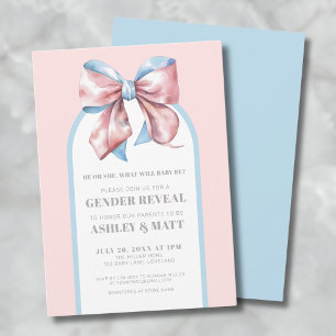 Junge oder Mädchen Rosa und Blau Geschlecht verrät Einladung