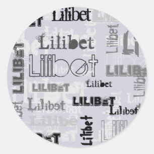 Junge oder Mädchen Trendy Name Geschenke Zubehör L Runder Aufkleber