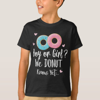 Junge oder Mädchen wir Donut Know - Gender Reveal  T-Shirt