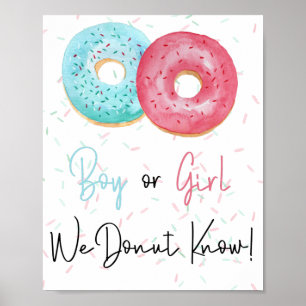 Junge oder Mädchen, wir kennen Geschlechterkennzei Poster