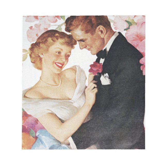 Junge Paare in formaler Kleidung Notizblock (Vorderseite)