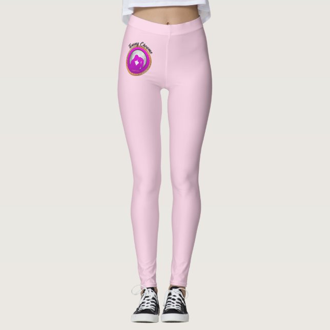 Junge Paare rosa Silhouette küsst sich gegenseitig Leggings (Vorderseite)