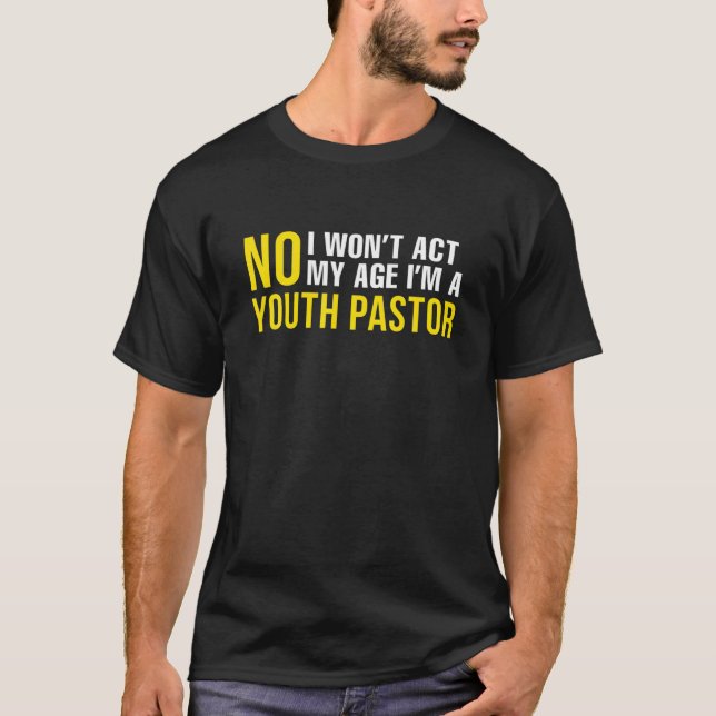 Junge Pastor Preacher Sermon Kirche Jesus Christus T-Shirt (Vorderseite)