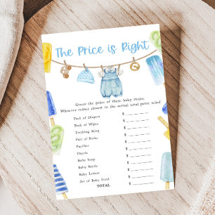 Junge Popsicle Baby Shower Price is Right Spiel