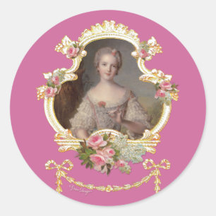Junge Prinzessin Louise Marie von Frankreich Stick Runder Aufkleber