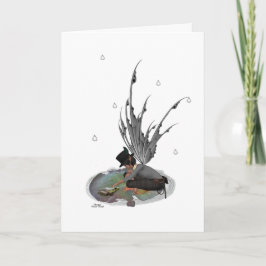 Junge Rain Fairy mit Frog Geburtstagskarte Karte