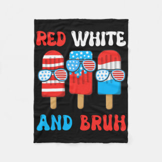 Junge Red White Bruh 4. Juli Shirt Popsicle Usa Fl Fleecedecke