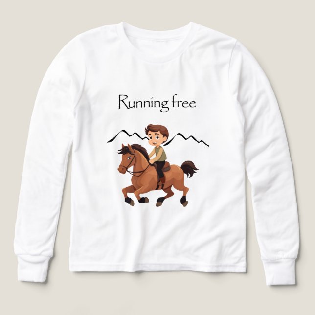 Junge reiten ein Pferd