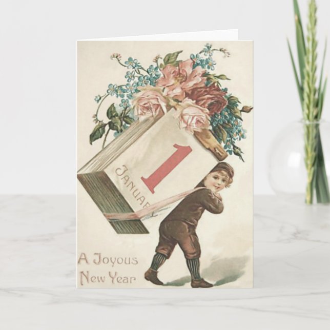 Junge Rose Kalender vergessen-Me-not Karte (Vorderseite)