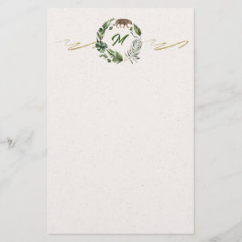 Junge Rumble Monogramm-Papeterie Briefpapier