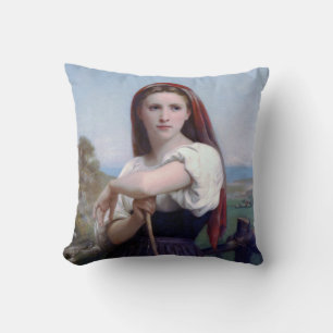 Junge Schäferin, Bouguereau Kissen