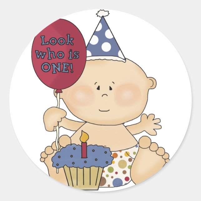 Junge schauen, wer ist ein Hemd und Geschenke Runder Aufkleber (Vorderseite)