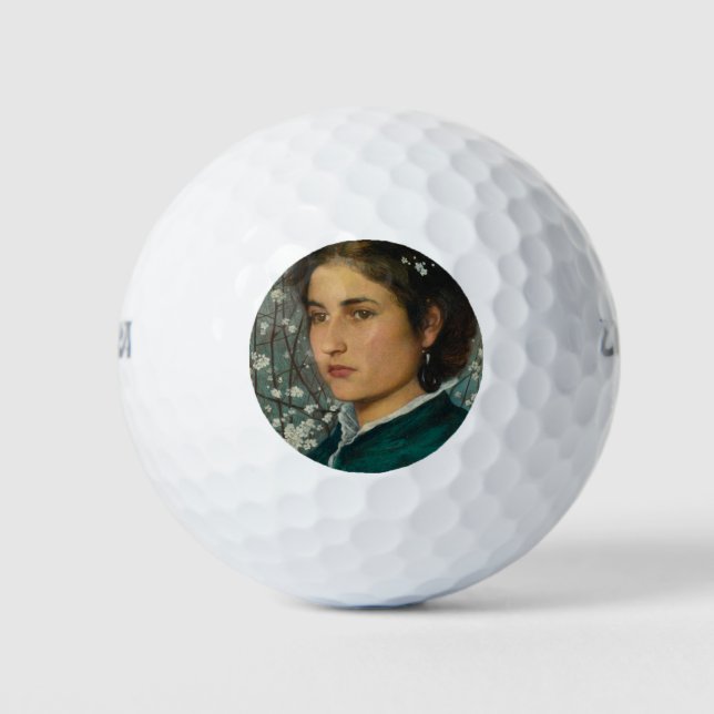 Junge Schönheit (elegante Frau) (weibliches Portra Golfball (Vorderseite)