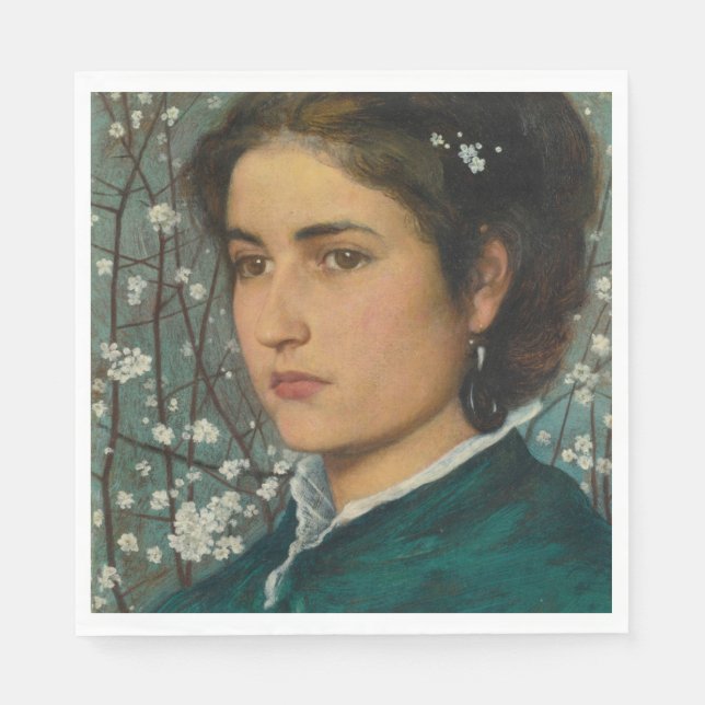 Junge Schönheit (elegante Frau) (weibliches Portra Serviette (Vorderseite)