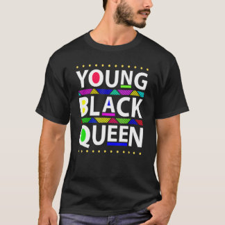 Junge schwarze Königin Schwarze Geschichte Monat M T-Shirt