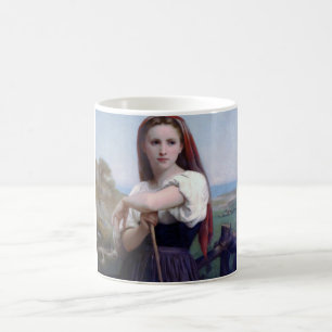 Junge Shepherdess, Bouguereau Kaffeetasse