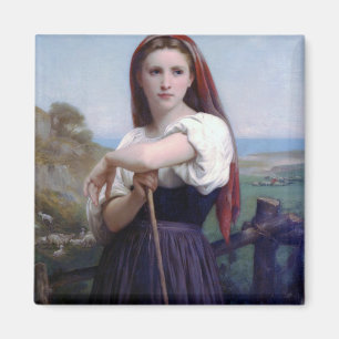 Junge Shepherdess, Bouguereau Magnet