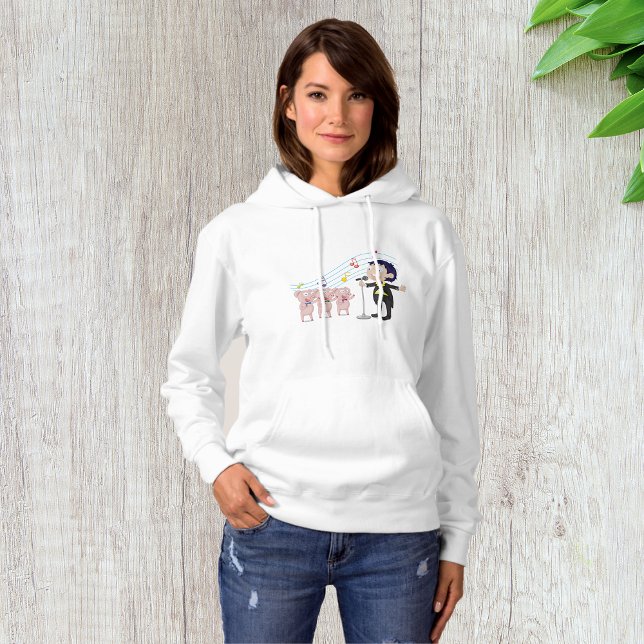 Junge singt mit Drei-Schweine-Chor Hoodie (Von Creator hochgeladen)