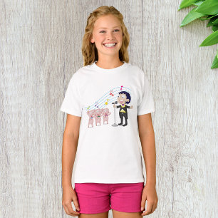 Junge singt mit Drei-Schweine-Chor T-Shirt