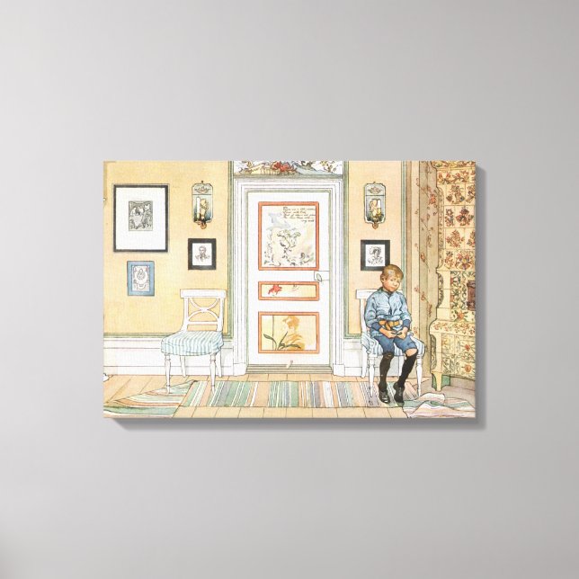 Junge sitzt in der Ecke (von Carl Larsson) Leinwan Leinwanddruck (Vorderseite)