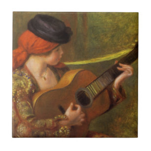 Junge spanische Frau mit einer Gitarre von Pierre  Fliese