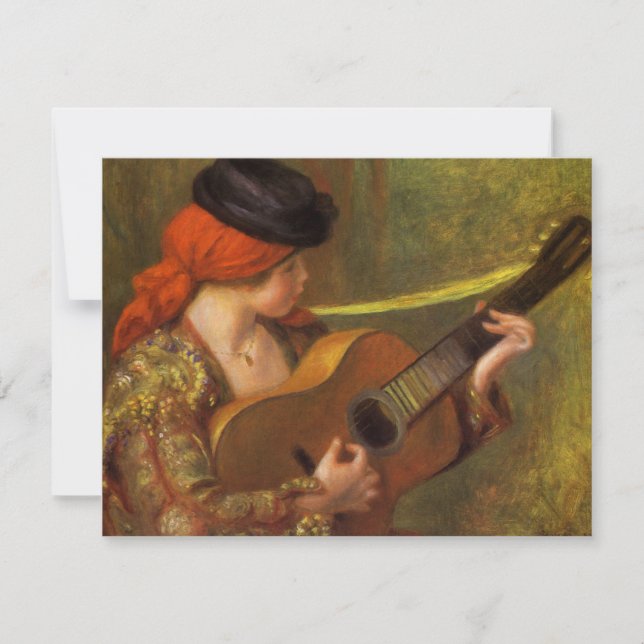 Junge Spanische Frau mit Gitarre von Pierre Renoir (Vorderseite)