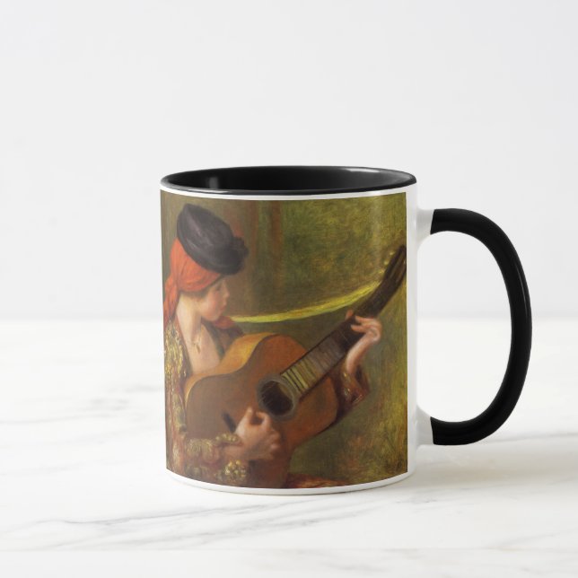 Junge Spanische Frau mit Gitarre von Pierre Renoir Tasse (Rechts)