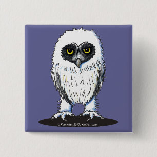 Junge spektakuläre Owl Button