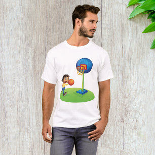 Junge spielen Basketball Mens T - Shirt