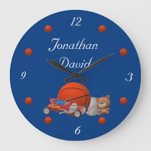 Junge Spielzeuge mit Akryluhr Große Wanduhr