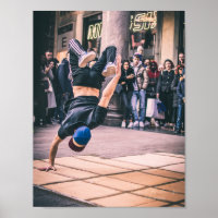 Junge starke Mann Hip Hop Tanz. - Art Print