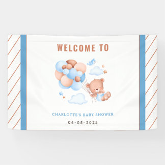 Junge Teddybär „Wir können es kaum erwarten“ Baby Banner