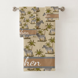 Junge Tierart ,zebra afrikanische Tierart Badhandtuch Set