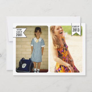 Junge u. alte Foto-Abschluss-Klasse von Karte 2013