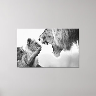 Junge und furchterregende Kunst Leinwanddruck