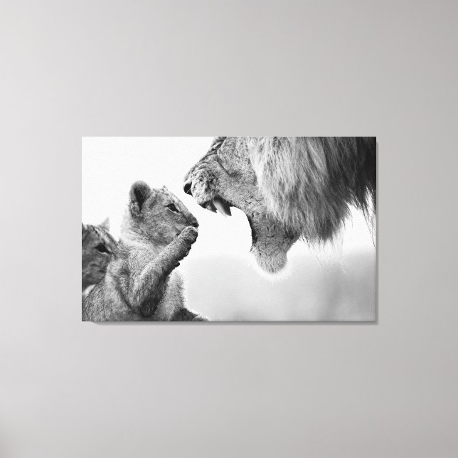 Junge und furchterregende Kunst Leinwanddruck (Vorderseite)