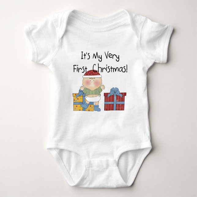 Junge und Geschenke 1. Weihnachtsgeschenke Baby Strampler (Vorderseite)