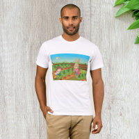 Junge und Kaninchen, die Veggies Männer T - Shirt