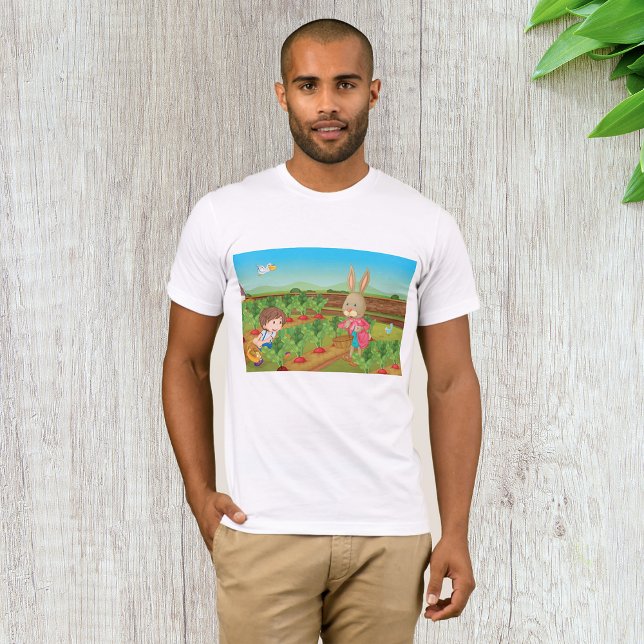 Junge und Kaninchen, die Veggies Männer T - Shirt (Von Creator hochgeladen)