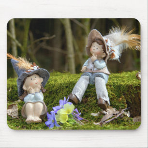 Junge und Mädchen im Moss Mousepad