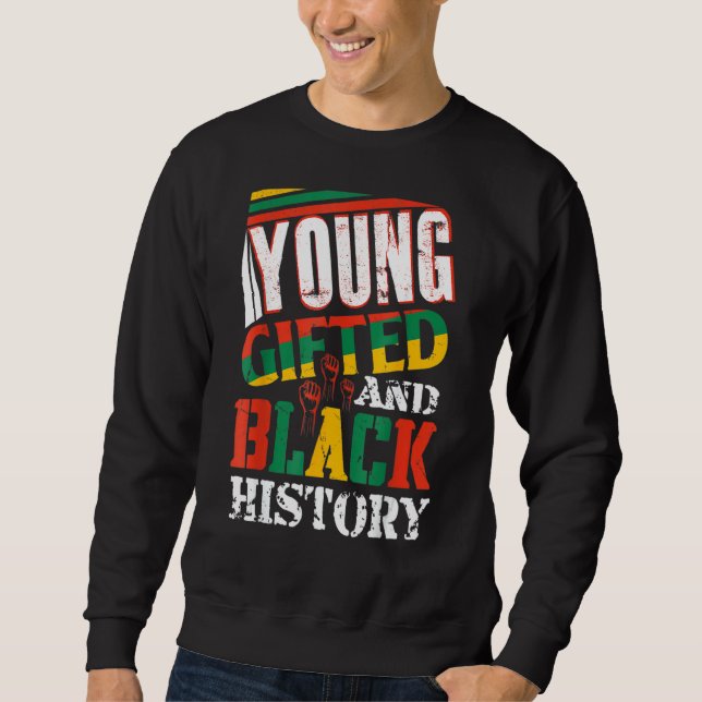 Junge und schwarze Geschichte 1 Sweatshirt (Vorderseite)