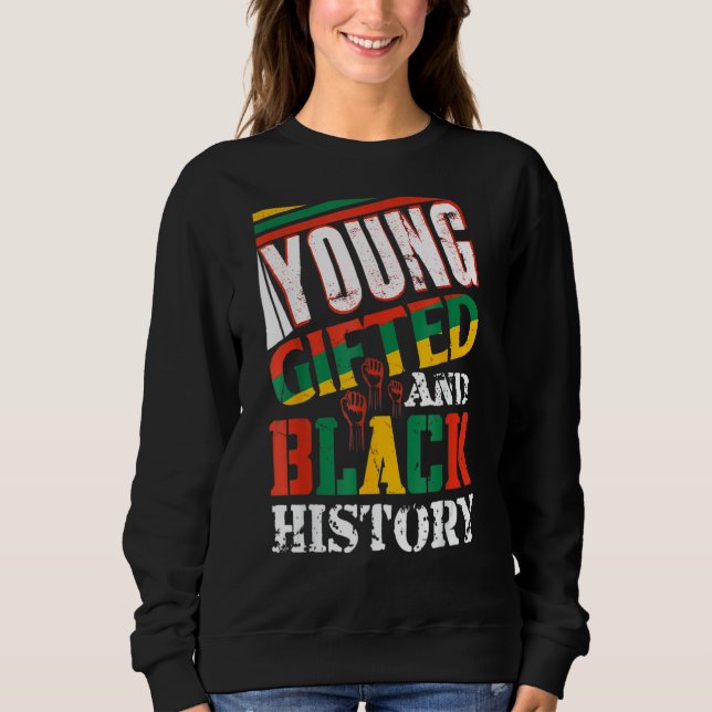 Junge und schwarze Geschichte 1 Sweatshirt (Vorderseite)