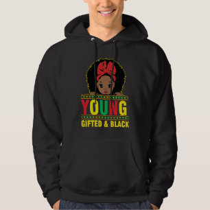 Junge und schwarze kleine schwarze Königin Melanin Hoodie