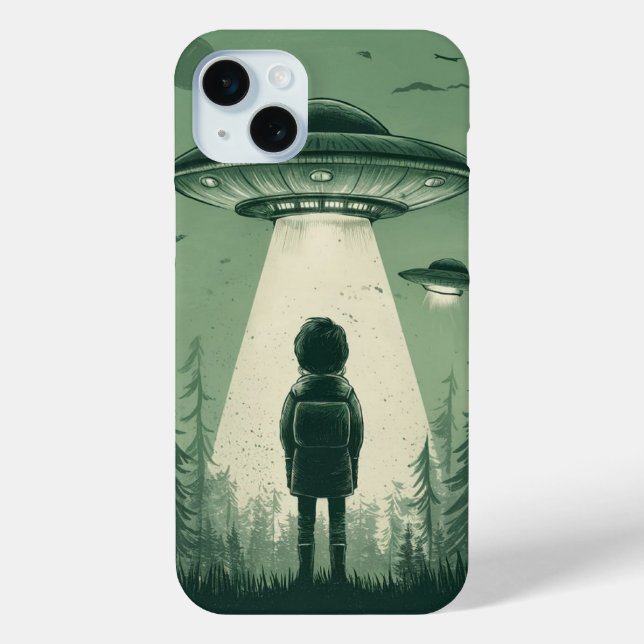 Junge und UFO Case-Mate iPhone Hülle (Rückseite)