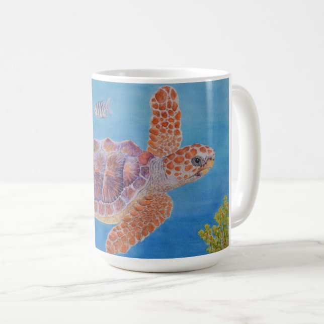 Junge Unechte Karettschildkröte Kaffeetasse (VorderseiteRechts)