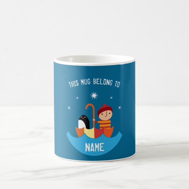 Junge verloren und fand Freundschaft Metal Lunchbo Kaffeetasse (Mittel)