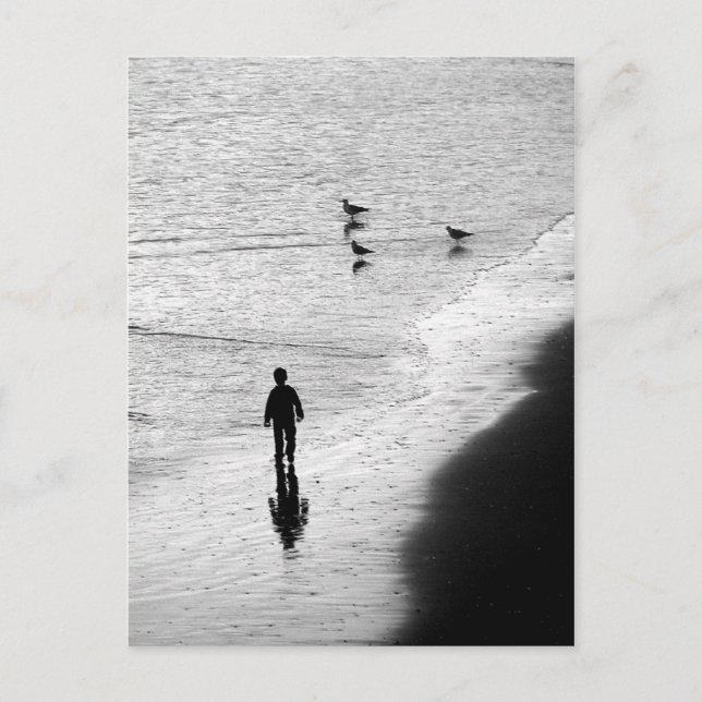 Junge Wading im Surf Postkarte (Vorderseite)