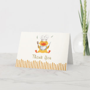 Junge Whimsical Kleiner Entlein Koch Baby Shower Dankeskarte