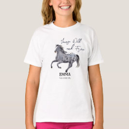 Junge wild und frei galoppierend Appaloosa Geburts T-Shirt